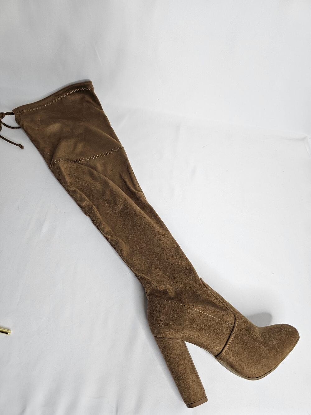 Charlotte Russe OTK‎ Y2K Faux Suede 6 Chunky Heel Boots